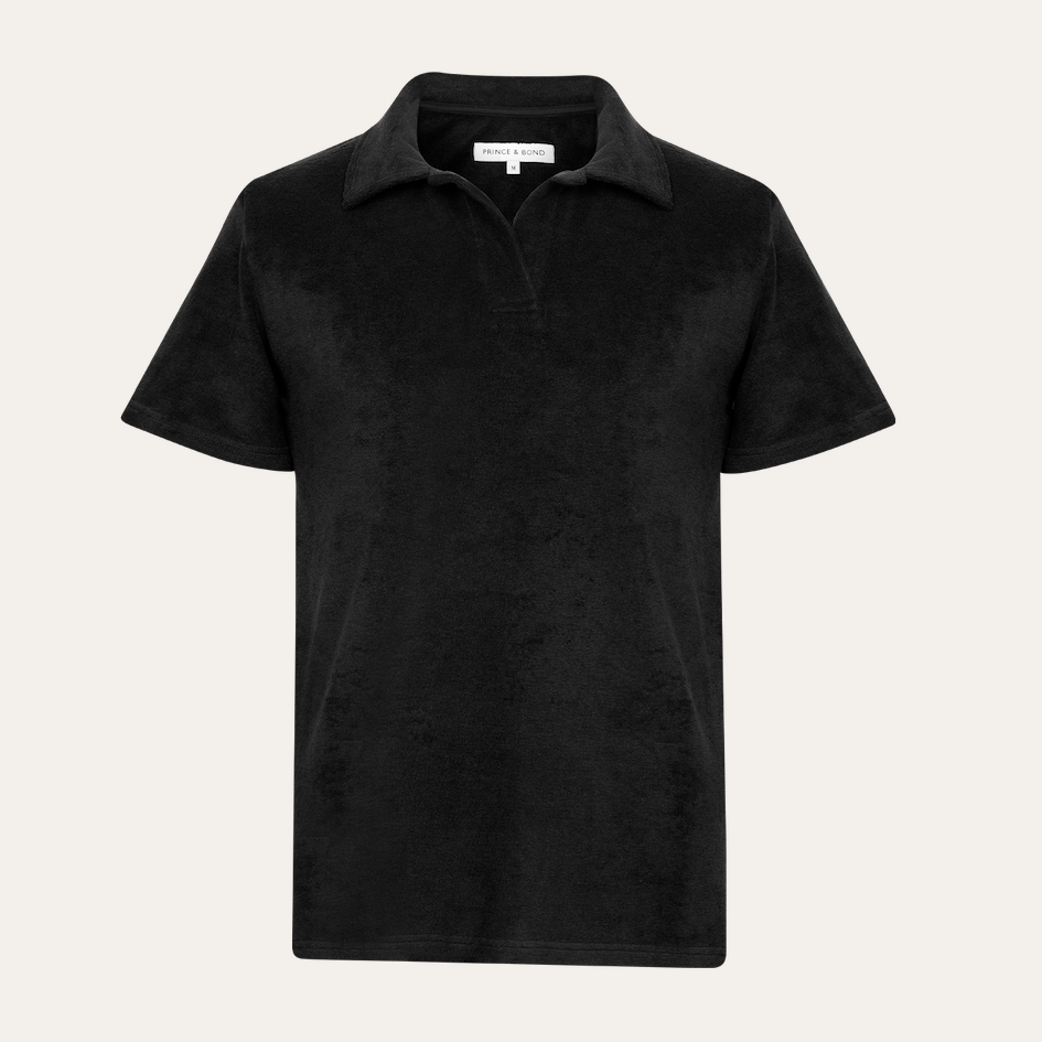 Black Riviera Terry Cloth Polo – Prince Bond