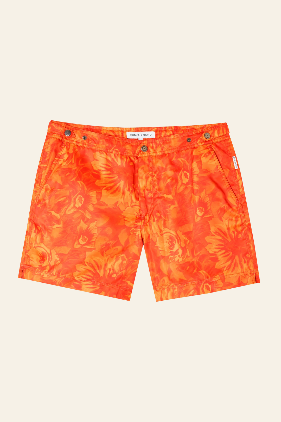 Elvio Swim Shorts in Orange Floral Print