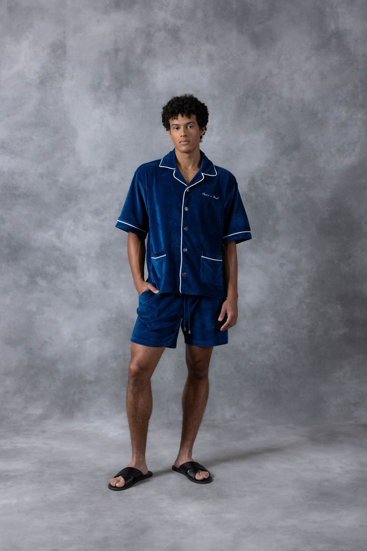 Riviera terry shorts - Sailor blue