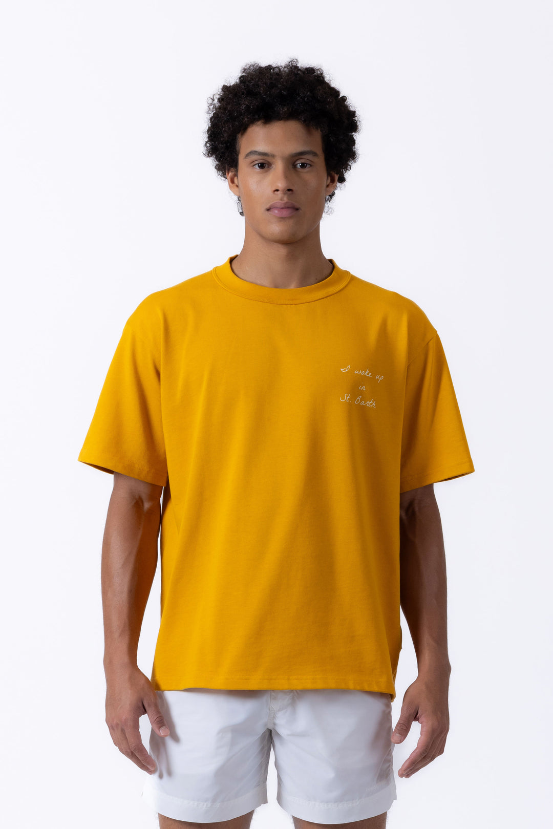 I Woke up in ST Barth T-Shirt - Golden Yellow