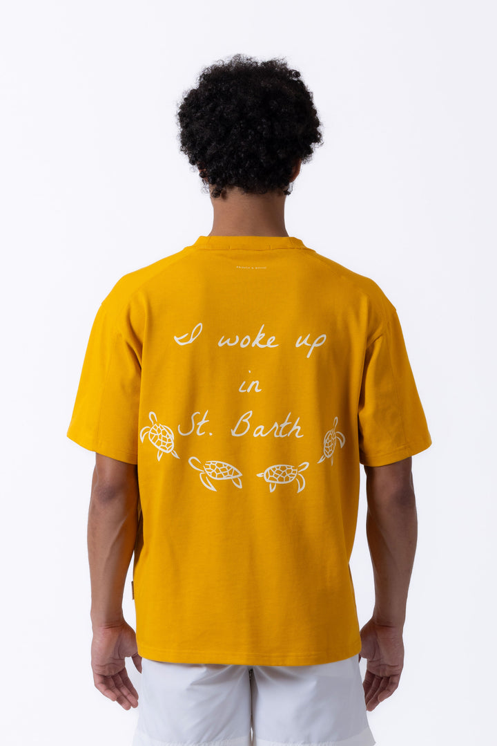 I Woke up in ST Barth T-Shirt - Golden Yellow