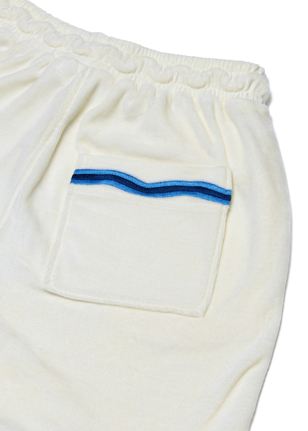 Riviera Wave Embroidered terry shorts