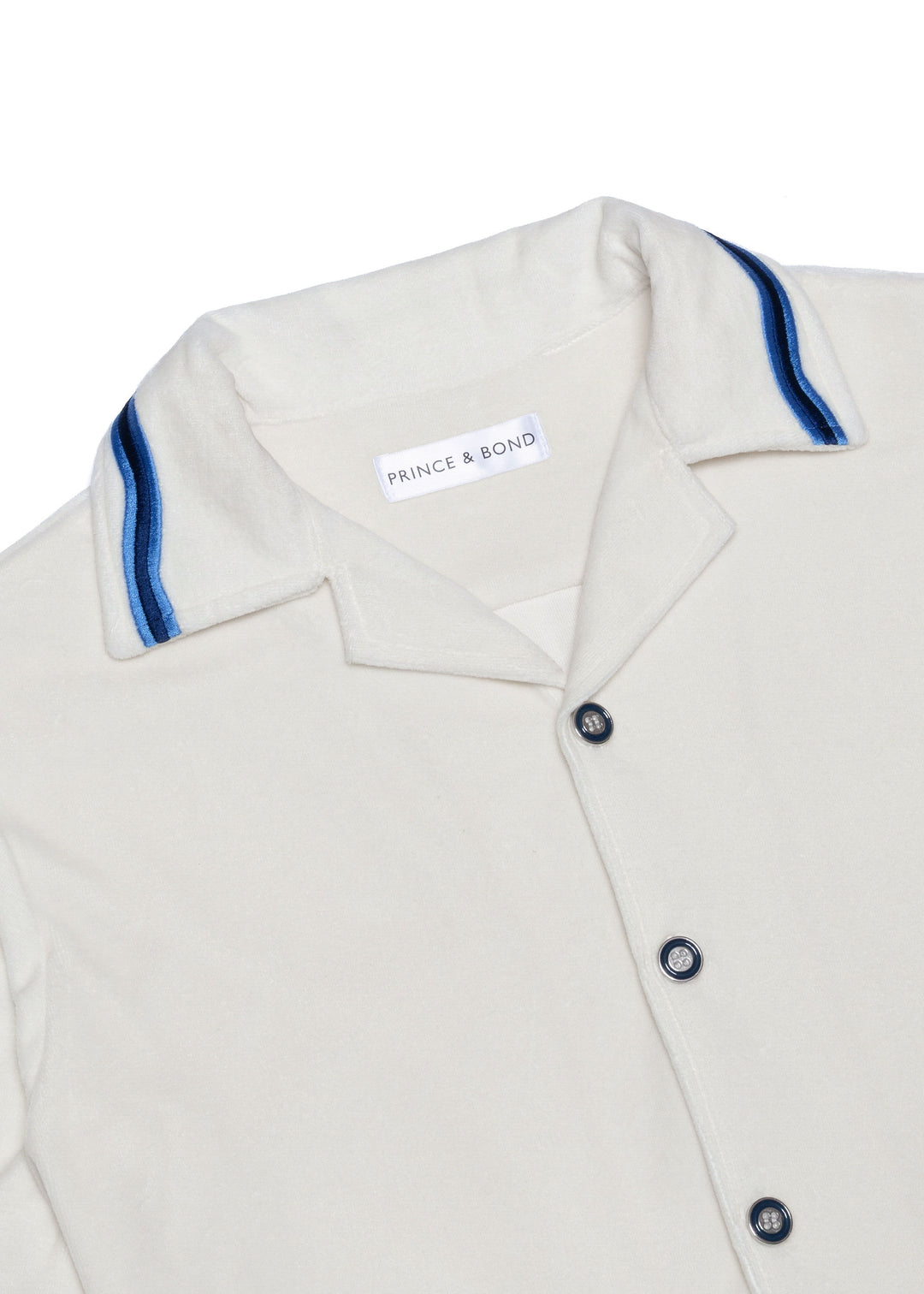 Luka Wave Embroidered Terry Shirt - Off White