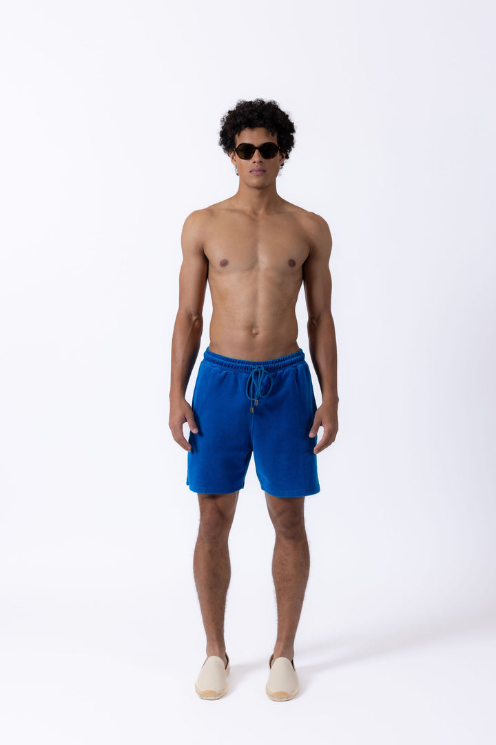 Riviera terry shorts - Mykonos blue
