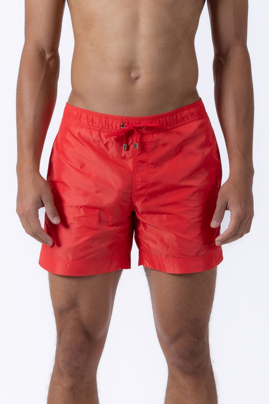 Easton Red Logo Embroidered Swim Shorts