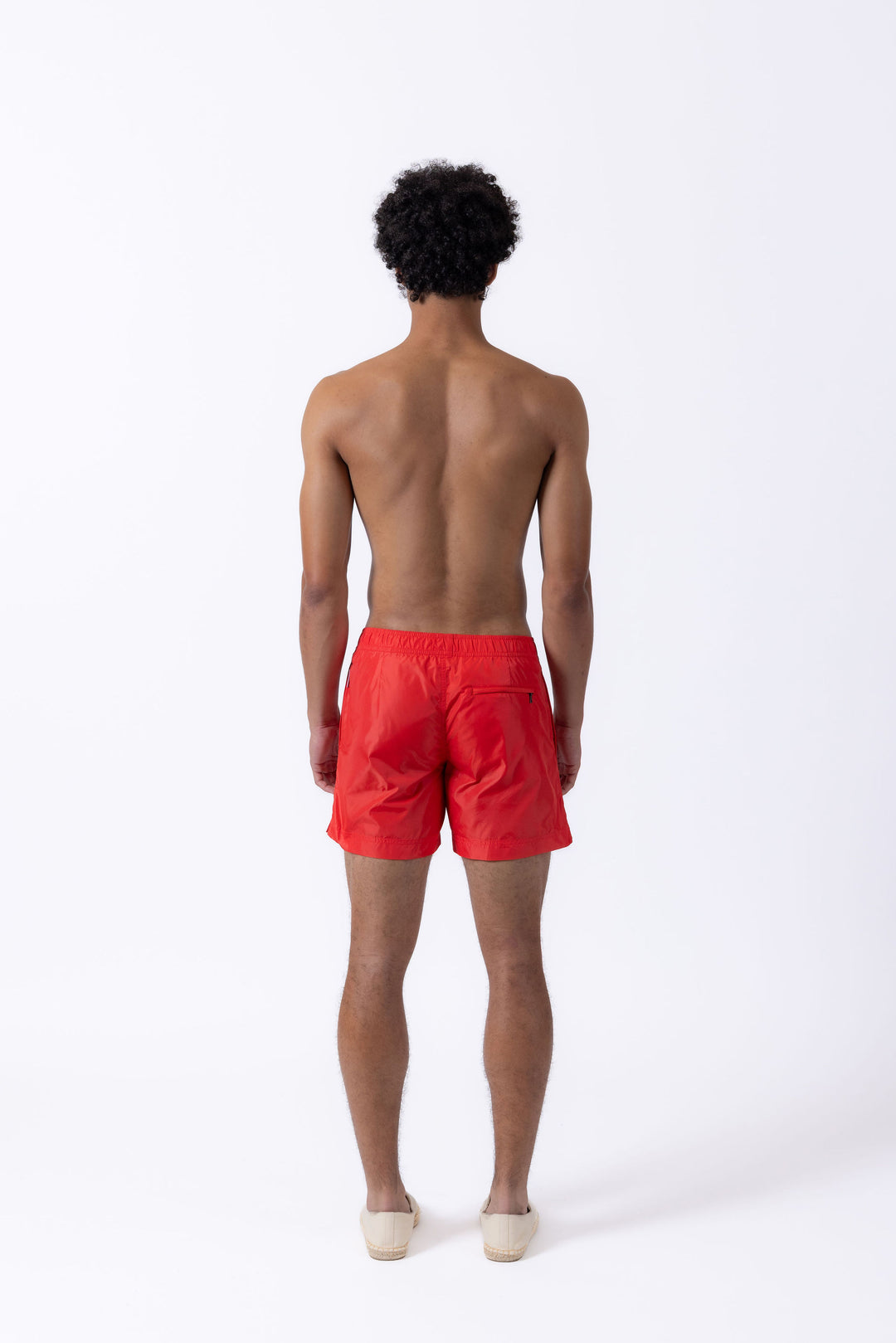 Easton Red Logo Embroidered Swim Shorts