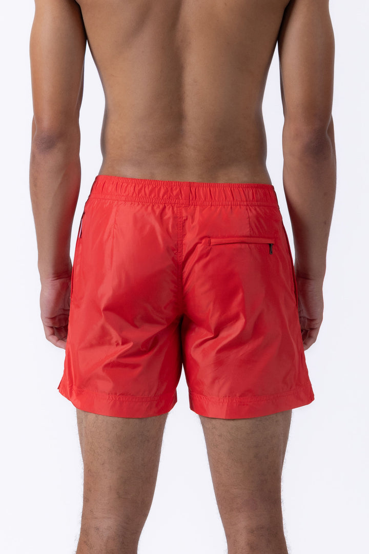 Easton Red Logo Embroidered Swim Shorts