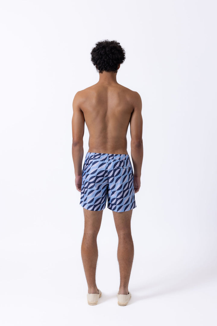 Easton Ponti Geometrical Print Swim Shorts