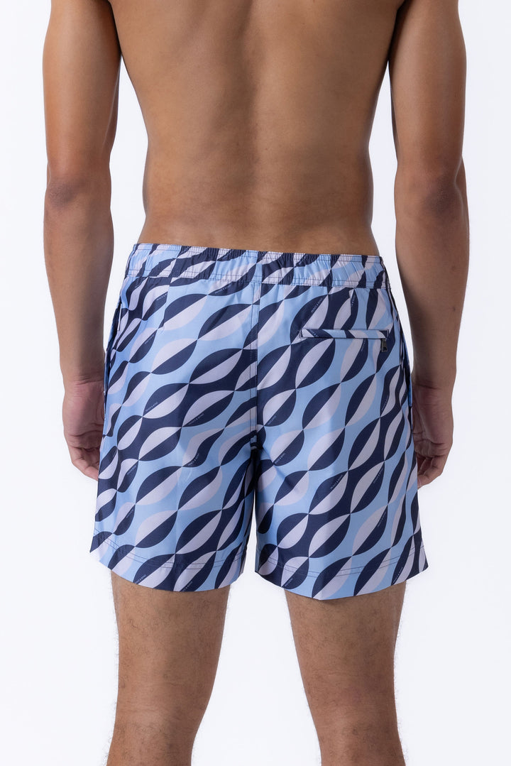 Easton Ponti Geometrical Print Swim Shorts