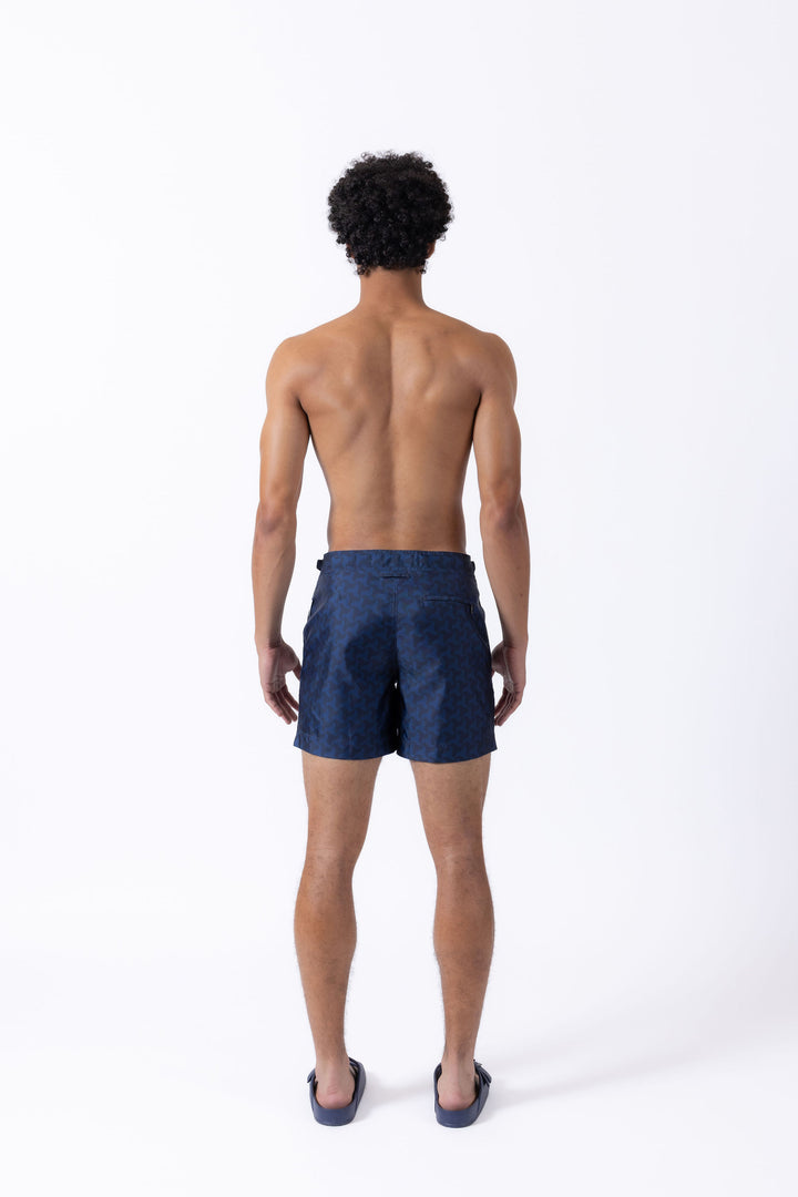 Elvio Shark Tooth Print Swim Shorts