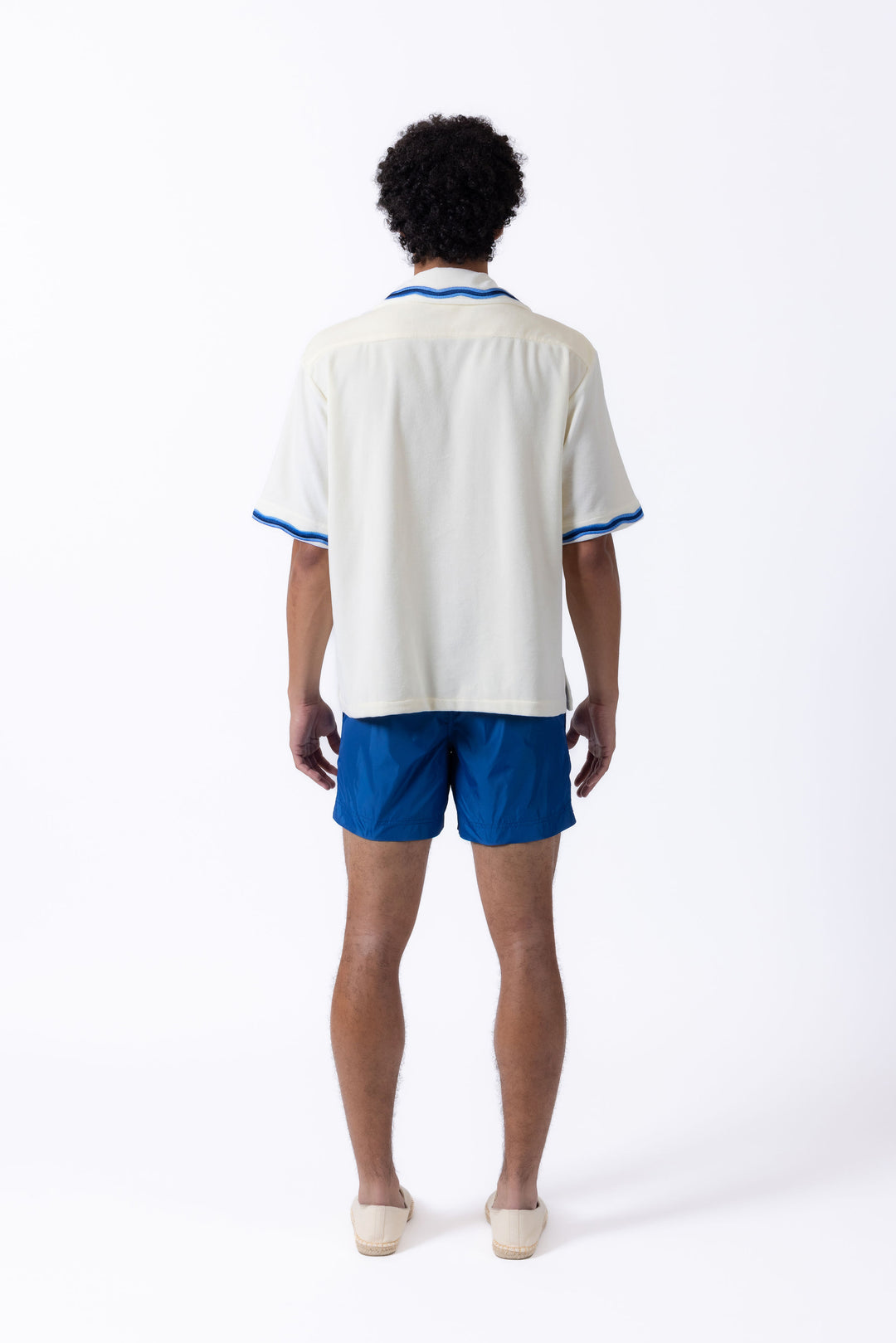 Luka Wave Embroidered Terry Shirt - Off White
