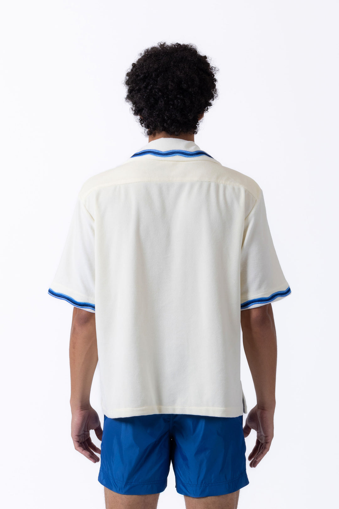 Luka Wave Embroidered Terry Shirt - Off White