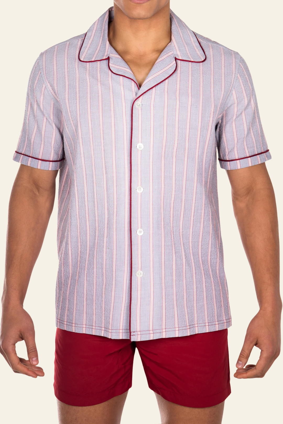 Luka camp collar Shirt with Piping