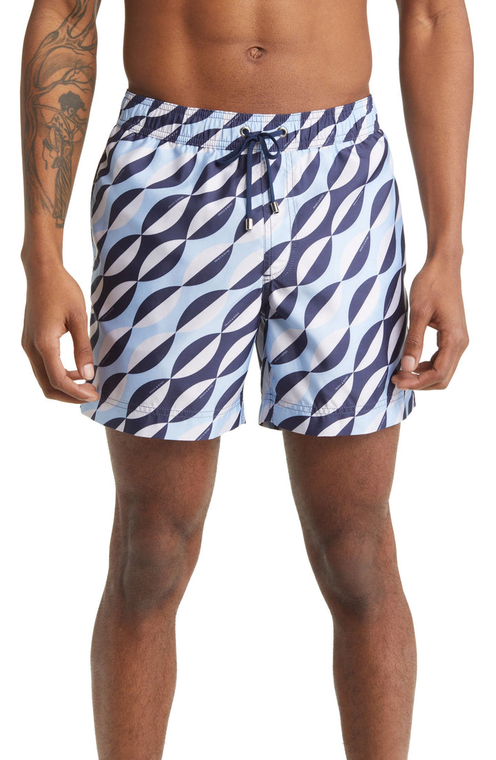 Easton Ponti Geometrical Print Swim Shorts