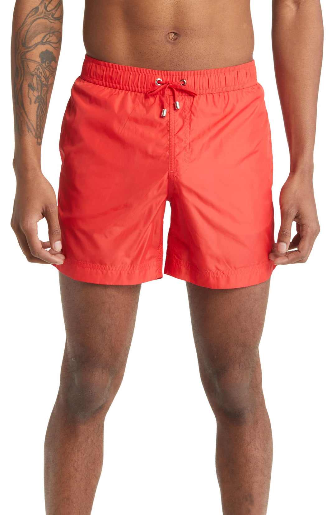 Easton Red Logo Embroidered Swim Shorts