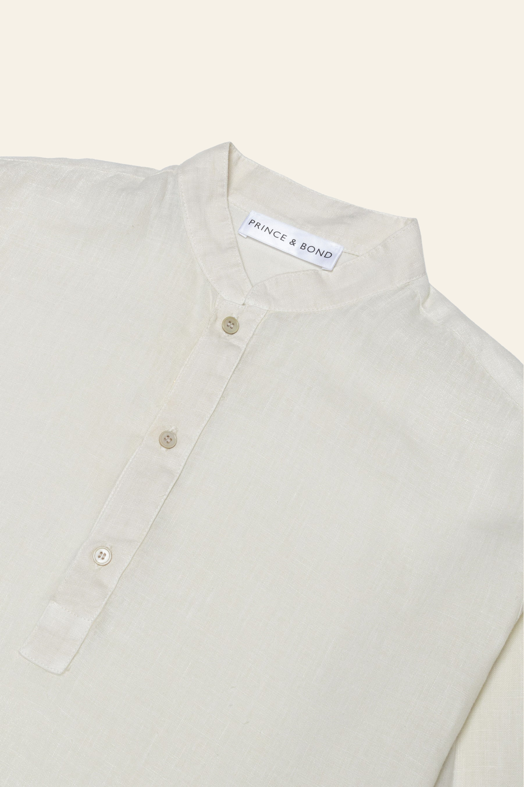 Edward Linen Polo - White