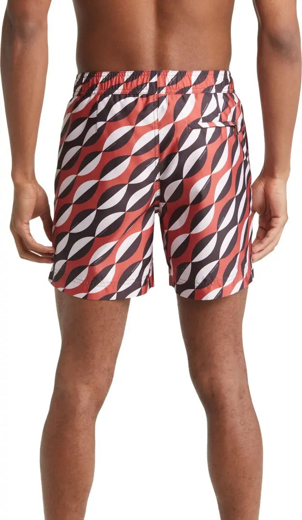 Easton Geometric Print Swim Shorts