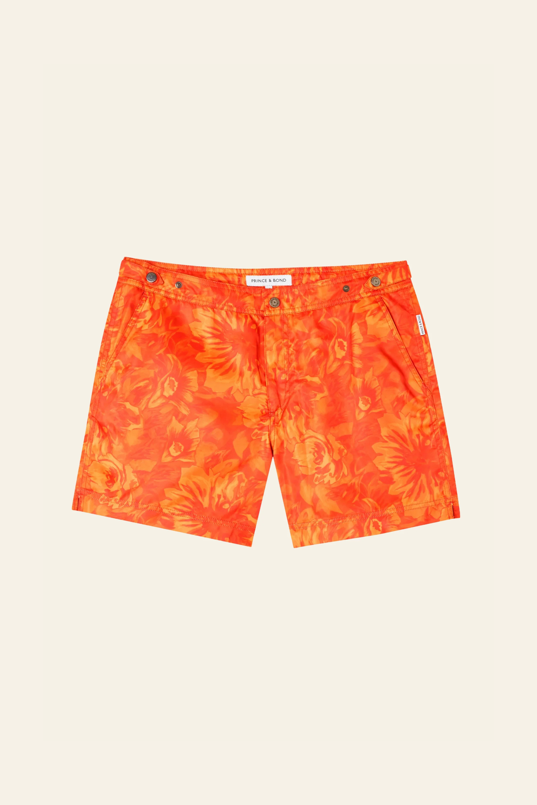 Elvio Swim Shorts in Orange Floral Print