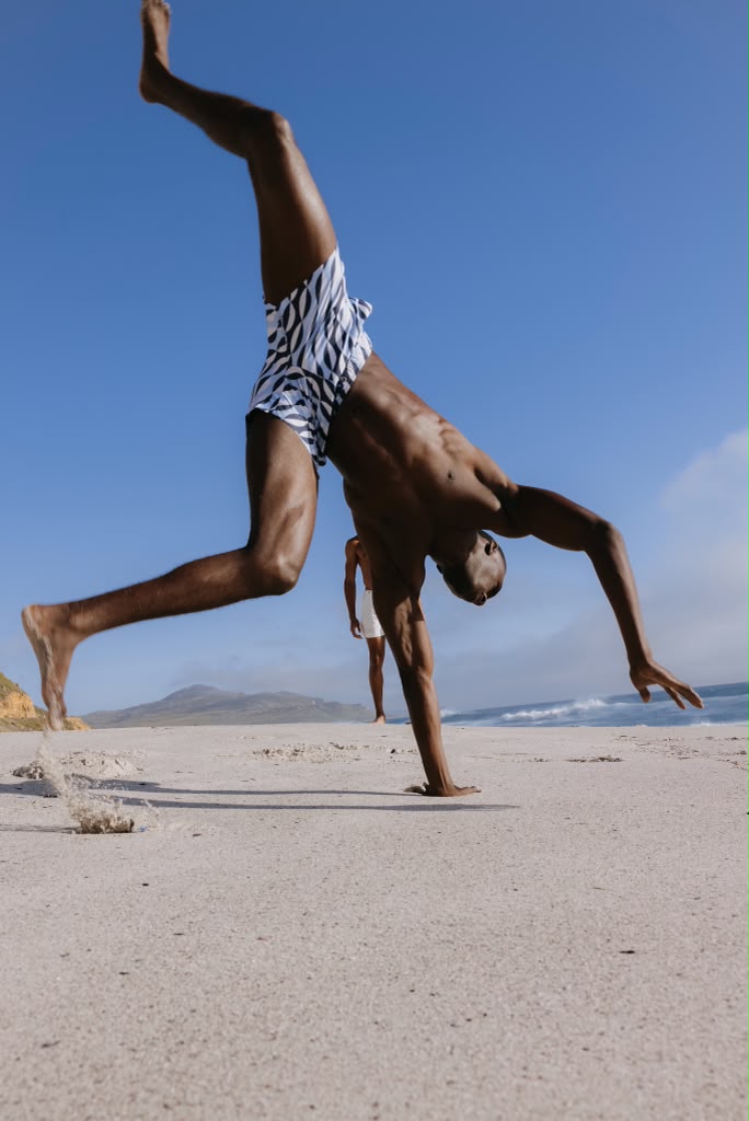 Prince & Bond swimwear on the coast
