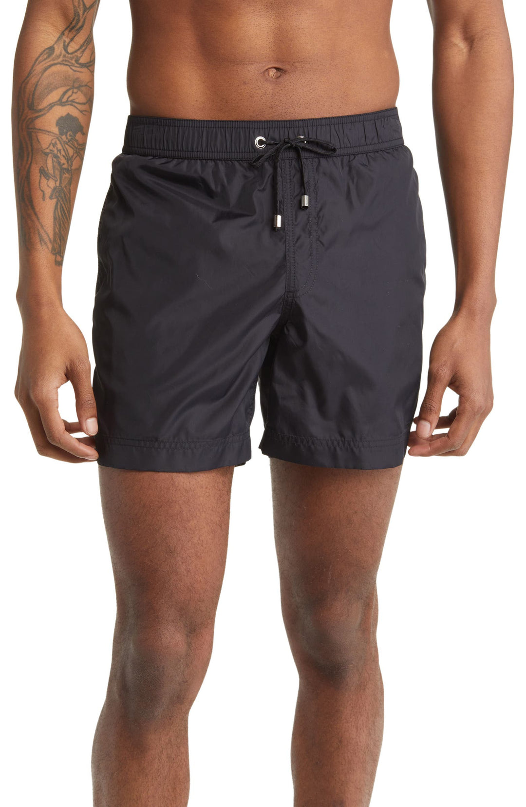 Easton black Logo Embroidered Swim Shorts