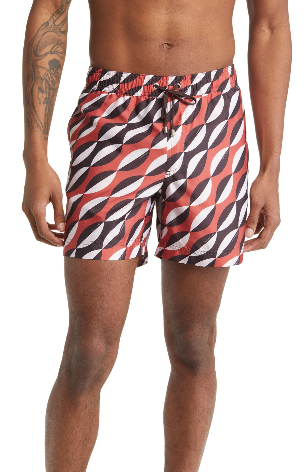 Easton Geometric Print Swim Shorts