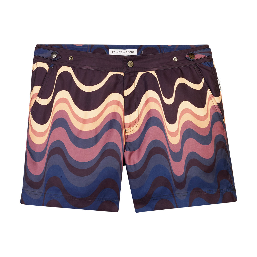 Elvio multicolored Wave Print Swim Short


  Cut in our signature Elvio silhouette, our hybrid swim shorts are made from  quick drying and breathable shell and printed in a retro brown wave pattern. 




Aswim shorts