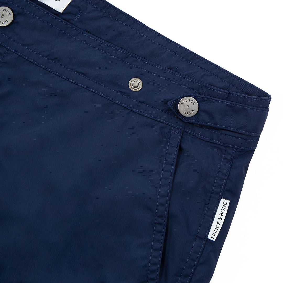 Elvio Blue Tailored Deep Sea Swim ShortCut in our signature Elvio silhouette, these hybrid swim shorts are made from quick drying breathable shell. 
An elevated take on the classic swim shorts, they featuswim shorts