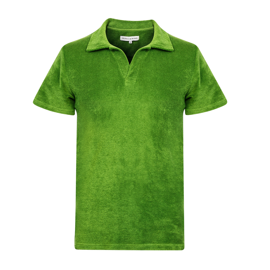 Riviera Terry Polo  
Cut from  organic terry toweling fabric that is soft and highly breathable, our Riviera polo is designed with an open placket which exudes effortless cool.
An Ideshirt