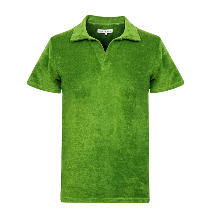 Riviera Terry Polo  
Cut from  organic terry toweling fabric that is soft and highly breathable, our Riviera polo is designed with an open placket which exudes effortless cool.
An Ideshirt