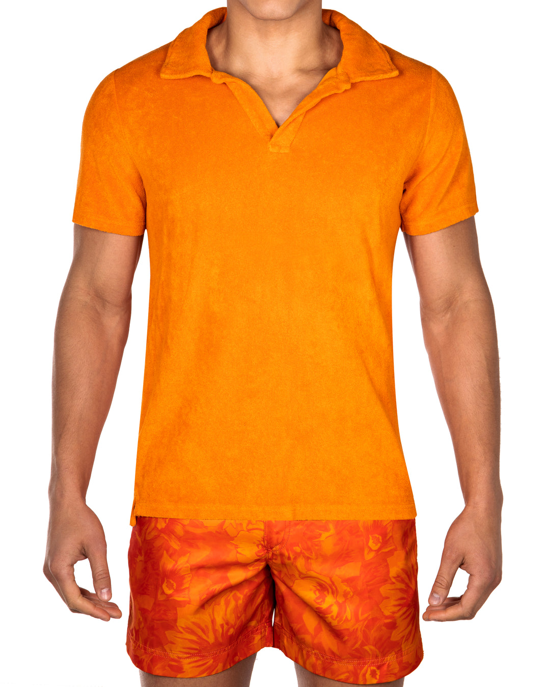 Riviera Terry Polo
  
Cut from  organic terry toweling fabric that is soft and highly breathable, our Riviera polo is designed with an open placket which exudes effortless cool.
An Id