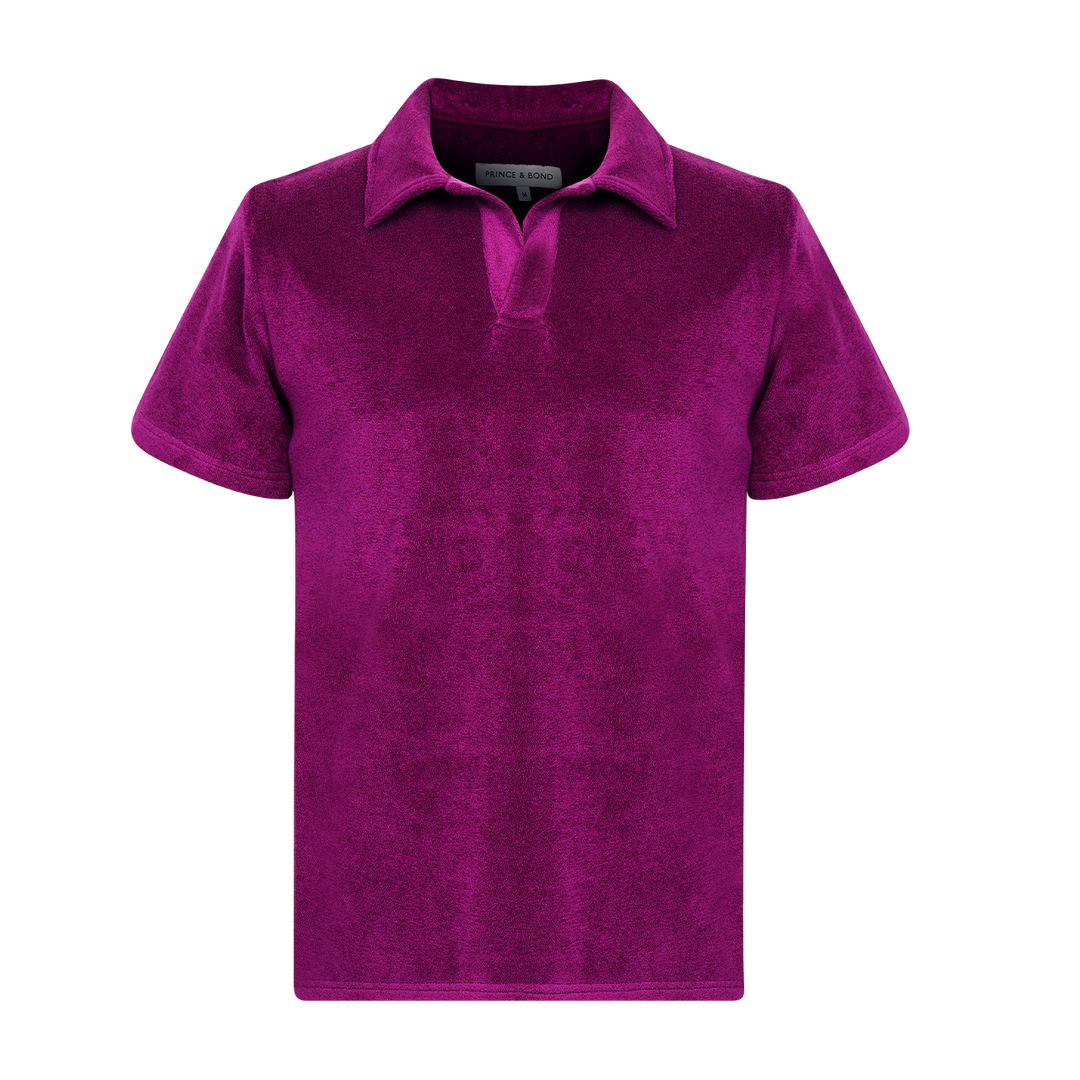 Riviera Terry Polo
  
Cut from  organic terry toweling fabric that is soft and highly breathable, our Riviera polo is designed with an open placket which exudes effortless cool.
An Idshirt