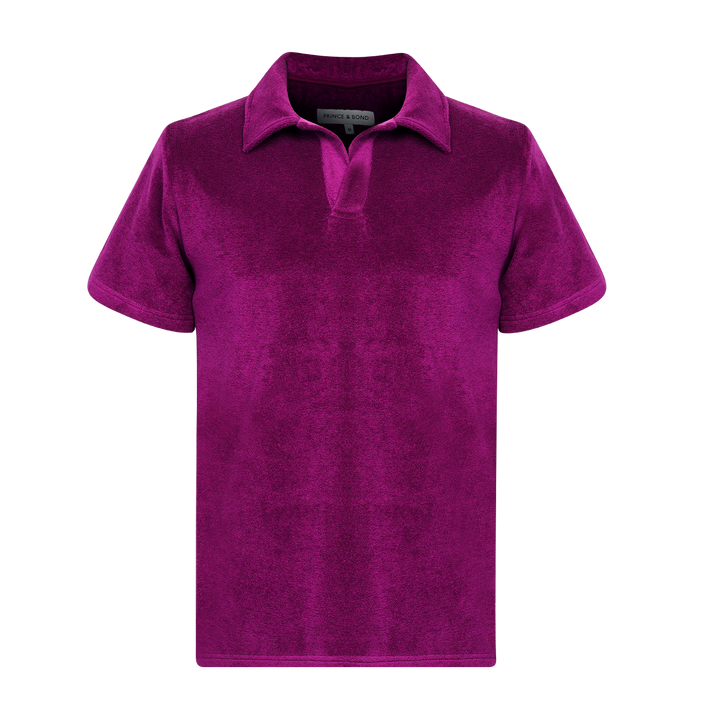 Riviera Terry Polo
  
Cut from  organic terry toweling fabric that is soft and highly breathable, our Riviera polo is designed with an open placket which exudes effortless cool.
An Idshirt