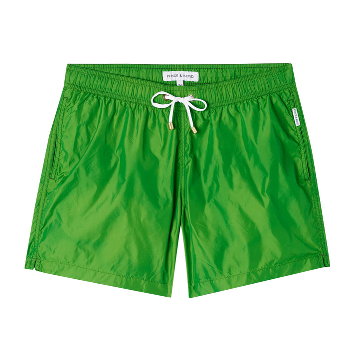 Easton Green Mens Swim ShortCut in a tailored silhouette and designed with an elasticated waistband, our mid-length Easton swim short  is our refined take on the classic swim shorts.
 Featuring